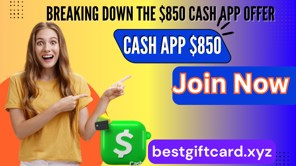Cash App $850